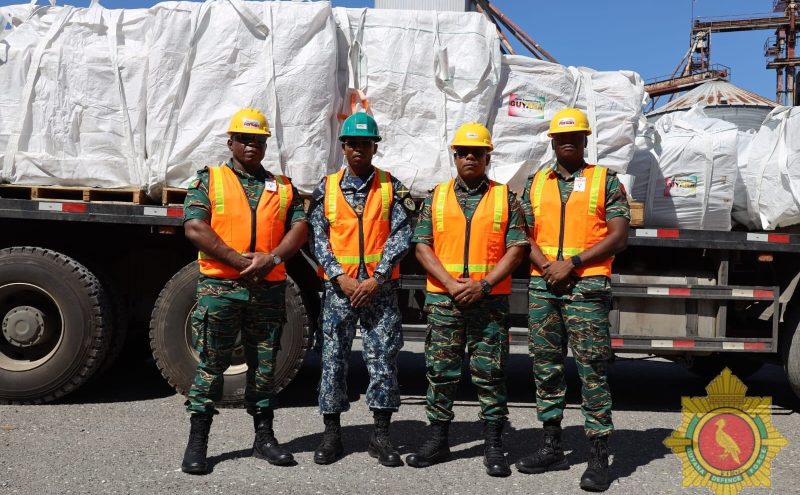 GUYANA DEFENCE FORCE COORDINATES RELIEF AID HANDOVER IN JAMAICA